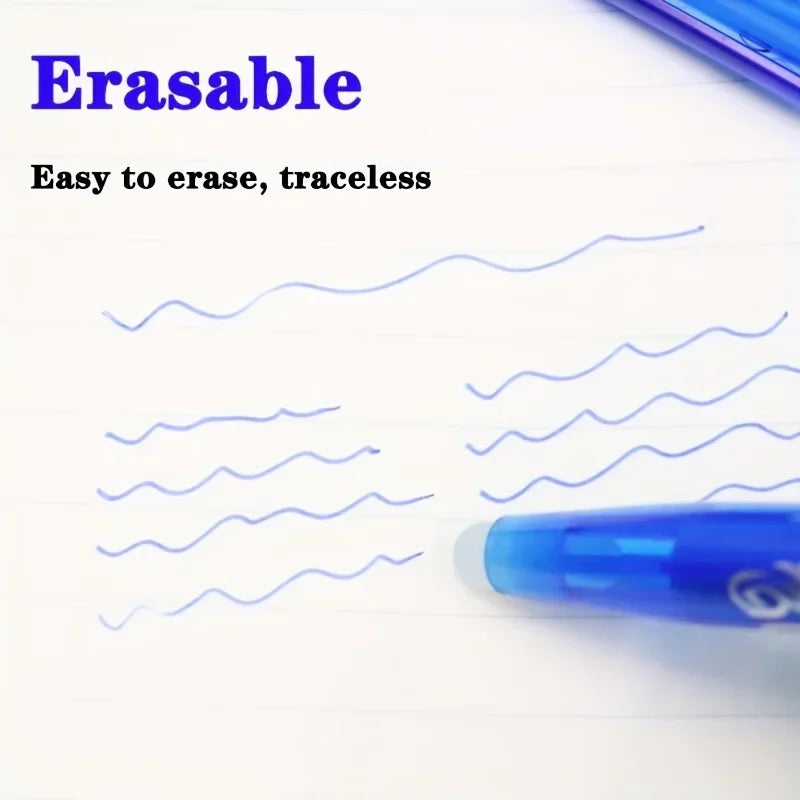 Multi-Color Erasable Gel Pen Set – 4 or 8 Pens | 0.5mm Fine Tip for Writing & Drawing