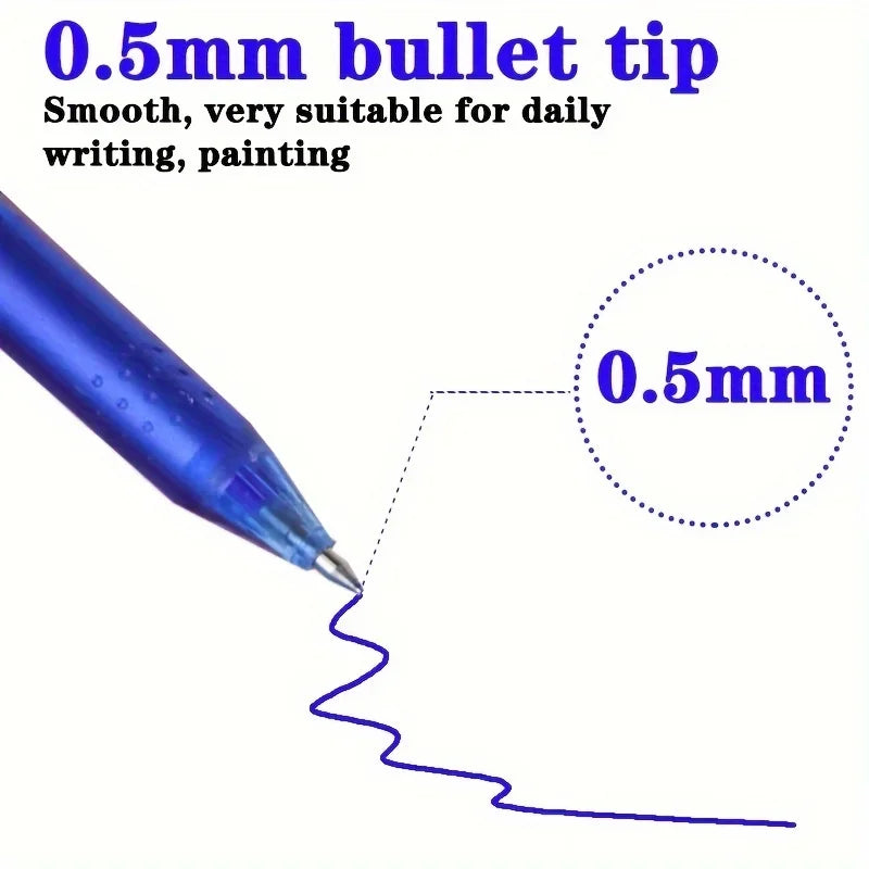 Multi-Color Erasable Gel Pen Set – 4 or 8 Pens | 0.5mm Fine Tip for Writing & Drawing