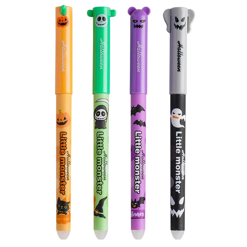 Halloween Erasable Gel Pens – 4-Pack Blue Ink | Smooth Writing for School & Office