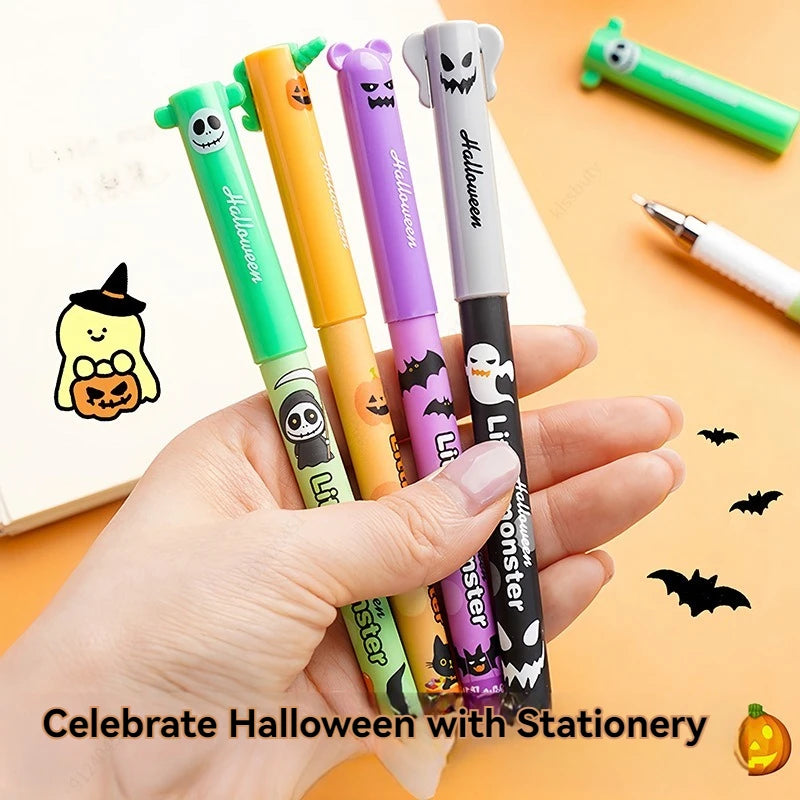 Halloween Erasable Gel Pens – 4-Pack Blue Ink | Smooth Writing for School & Office