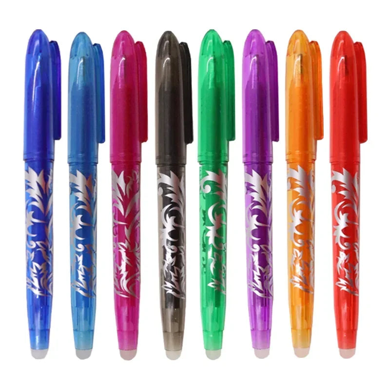 Multi-Color Erasable Gel Pen Set – 4 or 8 Pens | 0.5mm Fine Tip for Writing & Drawing