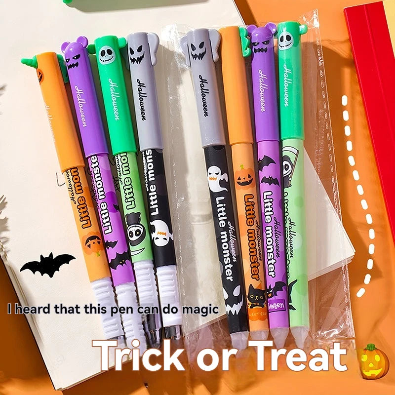 Halloween Erasable Gel Pens – 4-Pack Blue Ink | Smooth Writing for School & Office