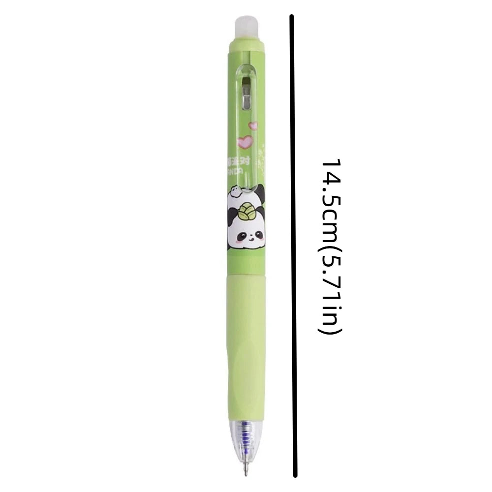 Cute Capybara & Panda Erasable Gel Pens – 4-Pack Blue & Black Ink | 0.5mm Fine Tip