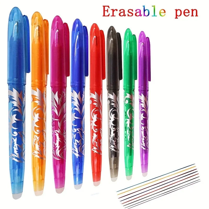 Multi-Color Erasable Gel Pen Set – 4 or 8 Pens | 0.5mm Fine Tip for Writing & Drawing