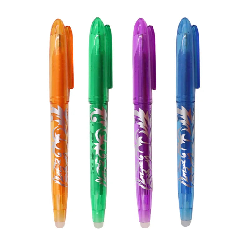Multi-Color Erasable Gel Pen Set – 4 or 8 Pens | 0.5mm Fine Tip for Writing & Drawing