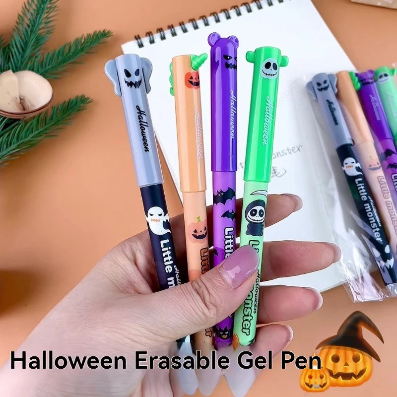 Halloween Erasable Gel Pens – 4-Pack Blue Ink | Smooth Writing for School & Office